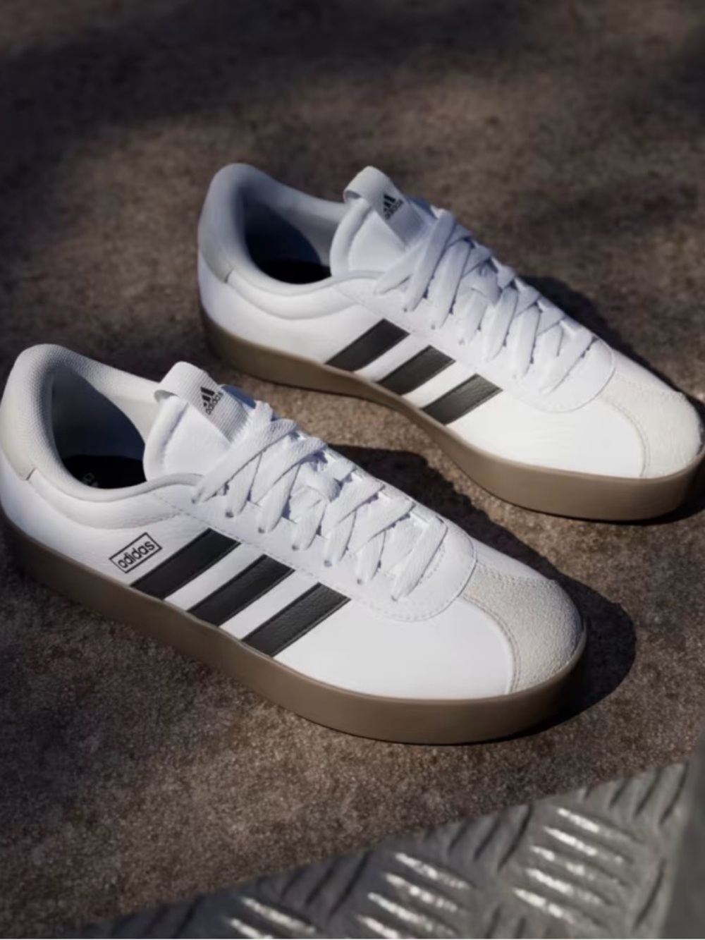 Adidas Court 3.0 Sneakers Women’s White with Black Stripes
